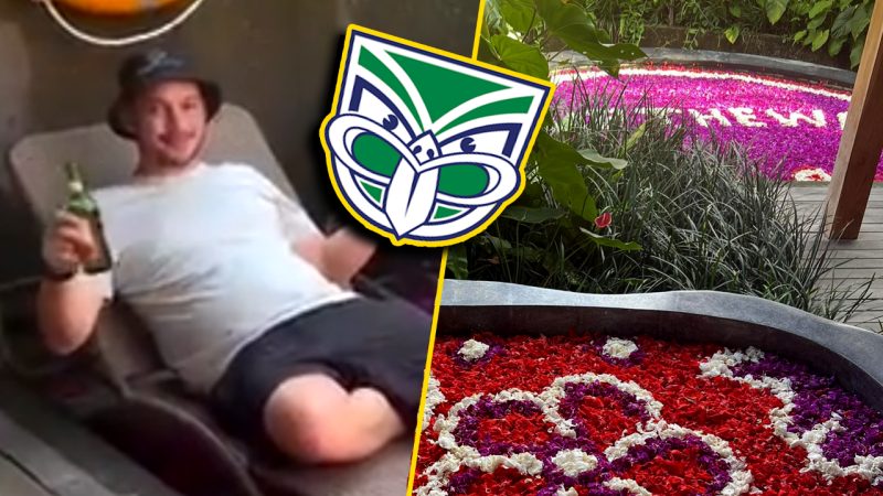 'Chuffed': Girlfriend shocks her man with a mean NZ Warriors-themed surprise on their Bali trip