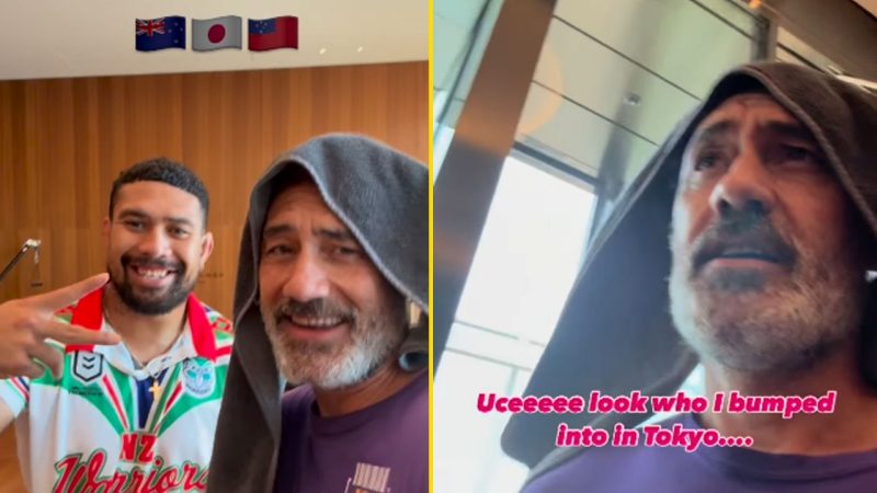 'Uceeee': Taika Waititi and Ardie Savea bumping into each other in a Japanese gym is peak NZ