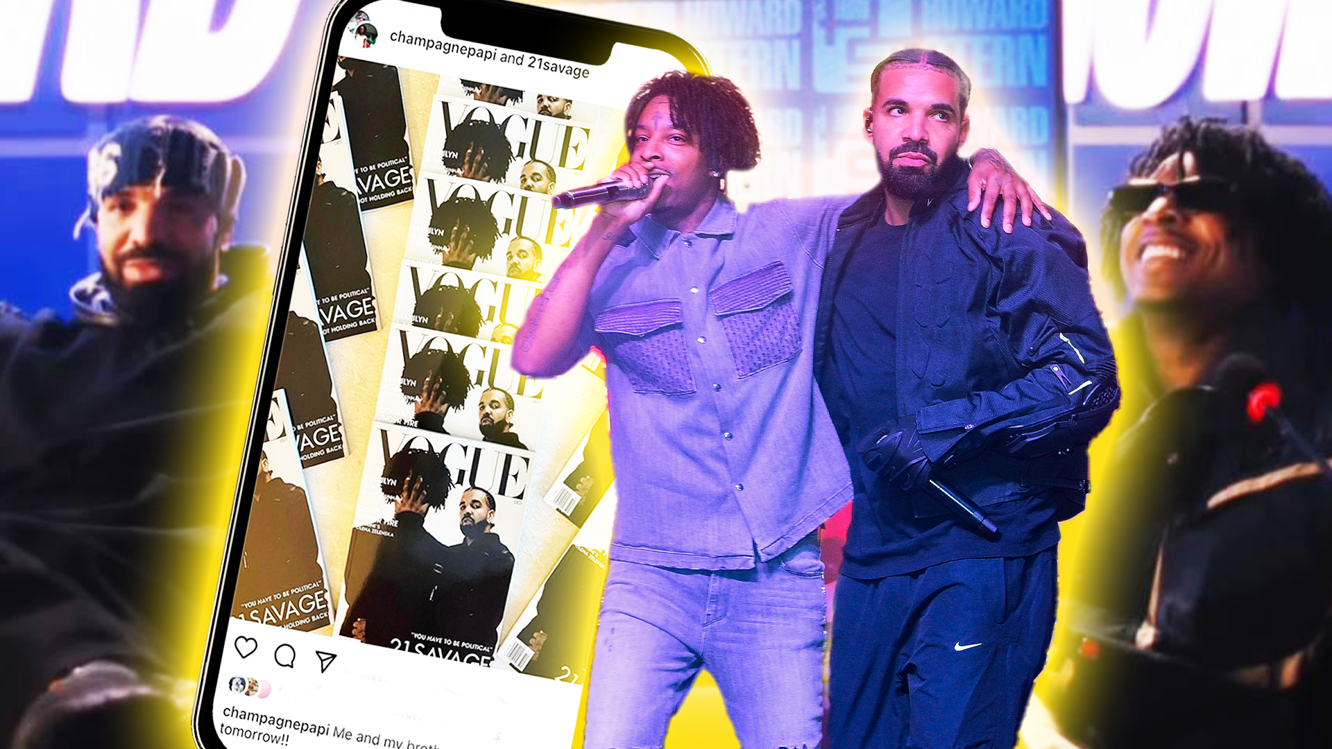 Drake & 21 Savage fake interviews, a Vogue shoot, and a Tiny Desk gig and  it's crack up