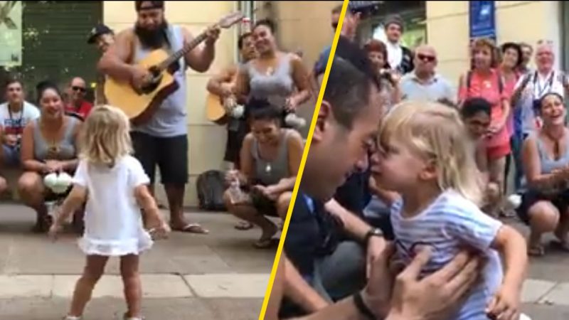 WATCH: Adorable toddler dances to Māori street performers in France