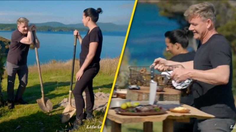 WATCH: Gordon Ramsay digs and cooks his first Hāngi in New Zealand