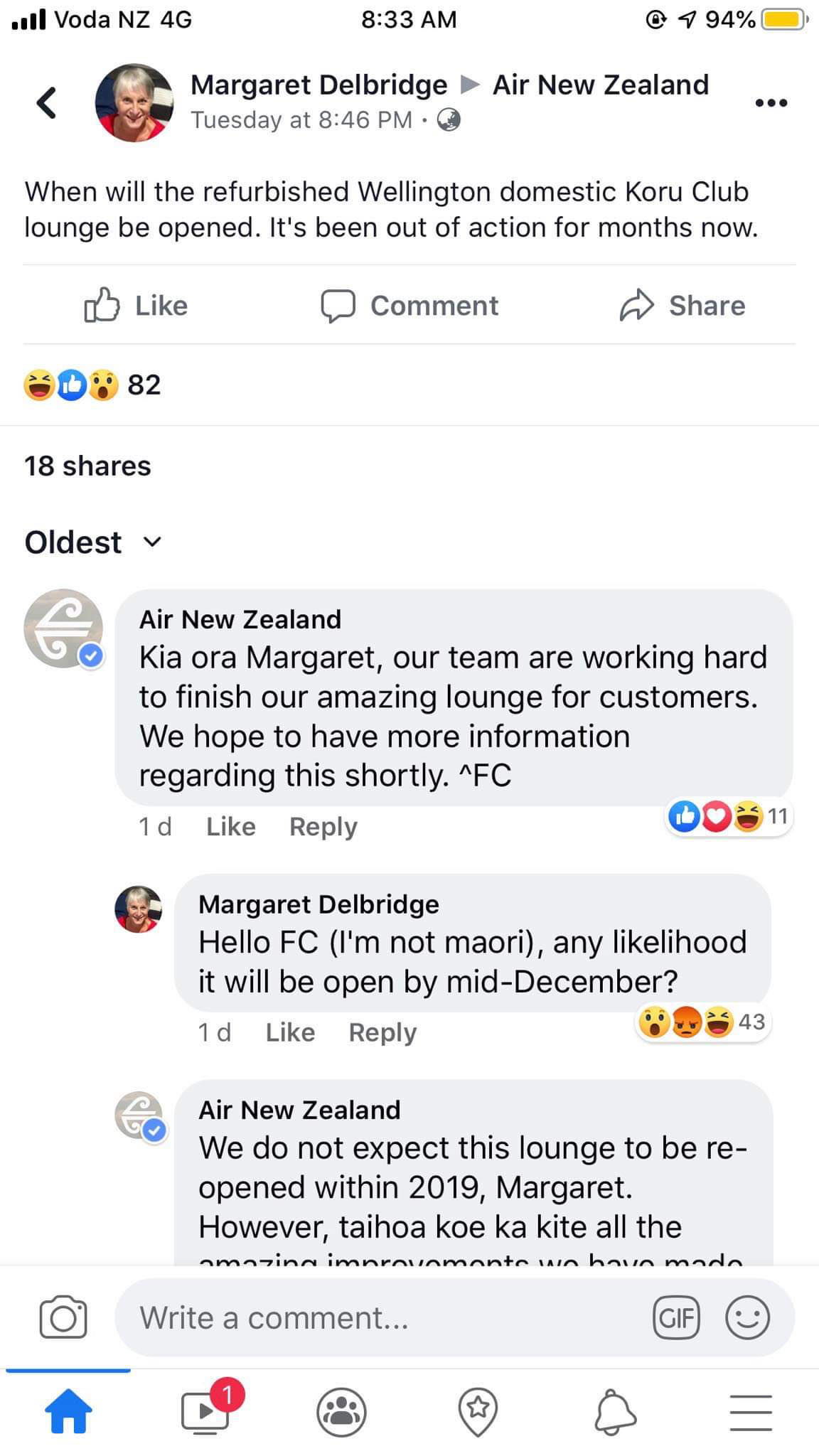 Air NZ hilariously clap back at angry boomer who really doesn't like their use of Te Reo 