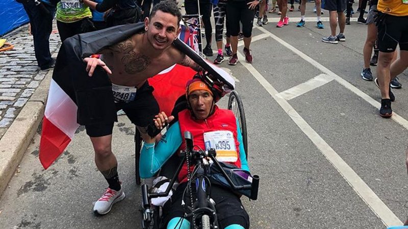 WATCH: Kiwi man stops halfway through New York marathon to push disabled runner to the finish line