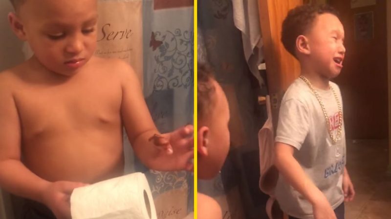 WATCH: Mum instantly regrets trying the "chocolate pudding challenge" after her kids flip out