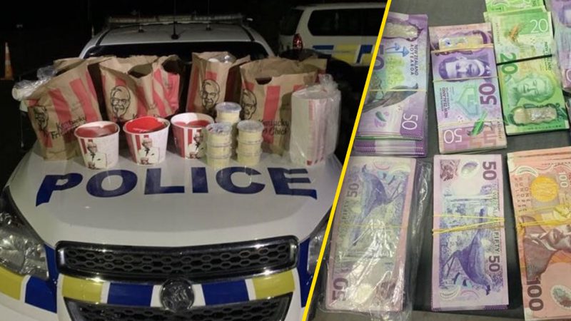 Two men arrested while attempting to get into Auckland with $100k and boot full of KFC