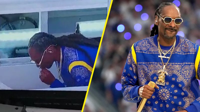 Footage has emerged of Snoop Dogg smoking weed right before Super Bowl halftime show