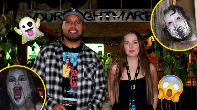 Fame and Intern Tylie take a visit to Spookers Horror Theme Park