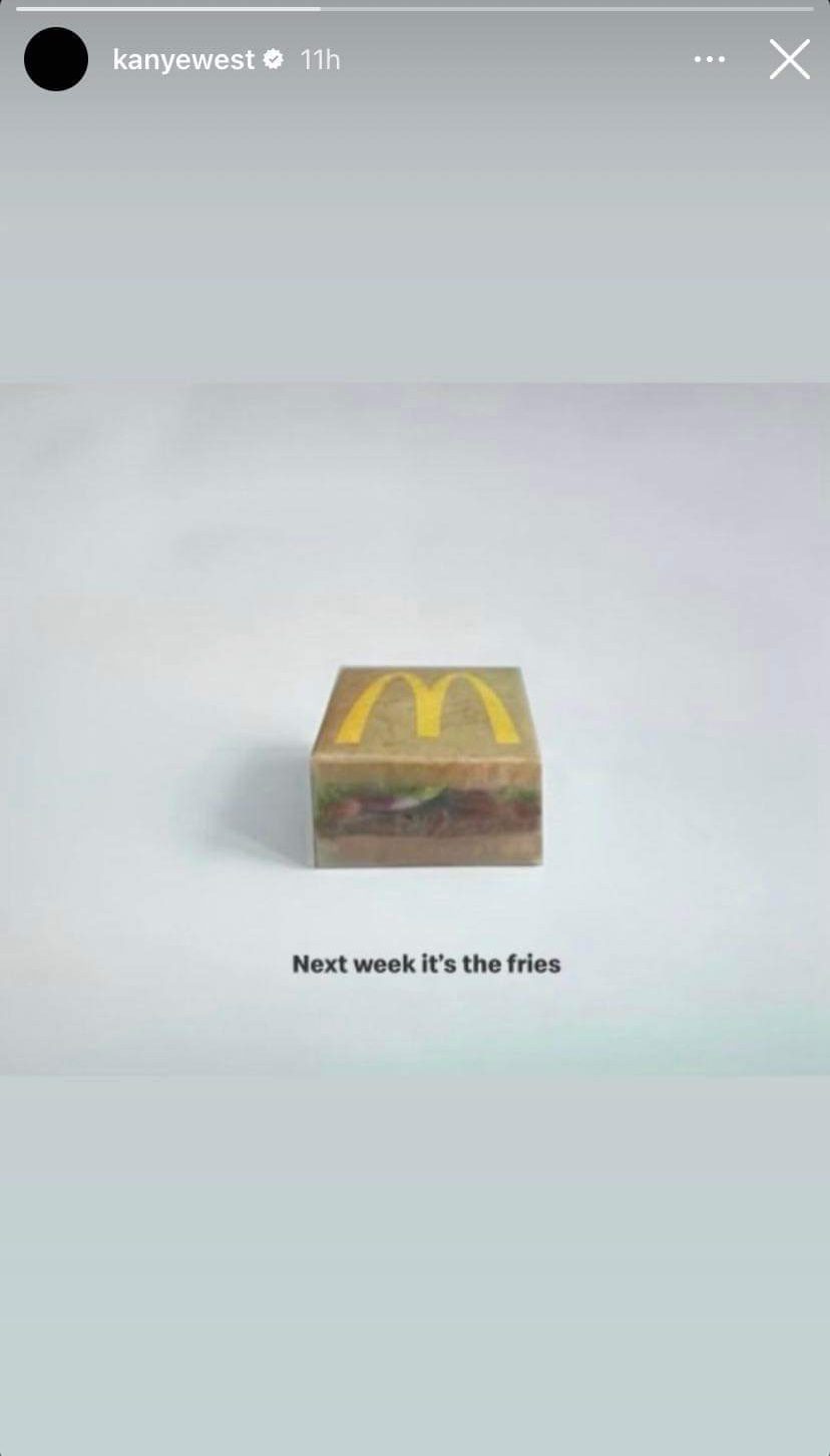 Kanye West announces he is going to reimagine McDonald's packaging