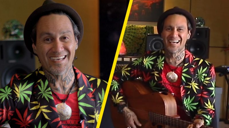 WATCH: Tiki Taane improvs 'Legalise It' song about upcoming weed referendum