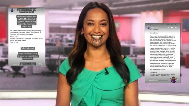 News presenter Oriini Kaipara shuts down ‘ignorant’ complaint about her moko