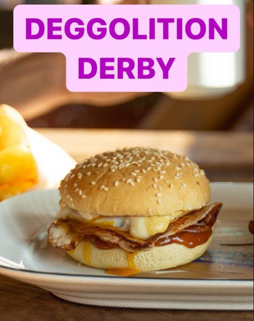 Burger Fuel's new DEGGOLITION DERBY burger