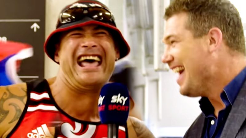 Fella from Paeroa gives the most crack-up interview at Super Rugby game