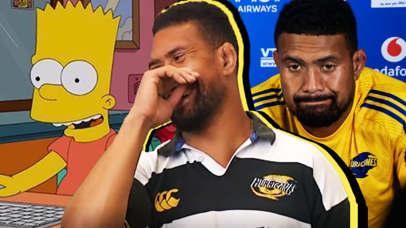 Ardie Savea reacts to Bart Simpson roasting Wellington Rugby in latest 'Simpsons' episode