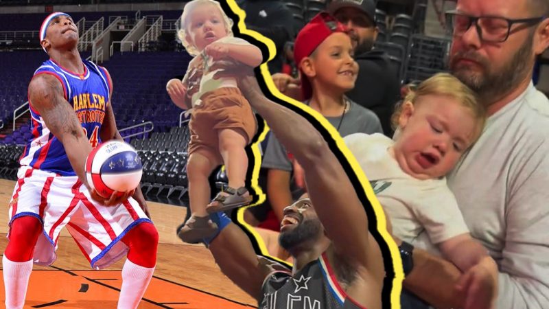Harlem Globetrotters’ crack-up ‘Lion King’ routine with toddler from crowd goes viral