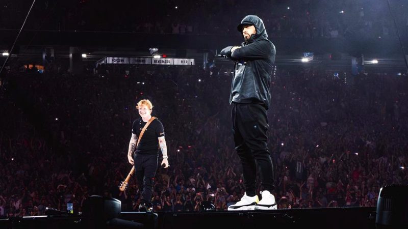 Eminem surprises fans after joining Ed Sheeran on-stage for two songs mid-show