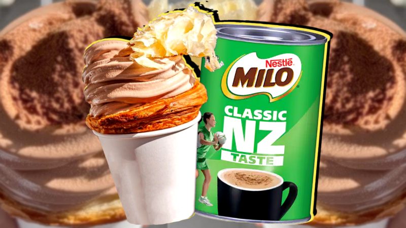 This NZ bakery serves up Milo ice cream in a croissant cone, and it looks mean