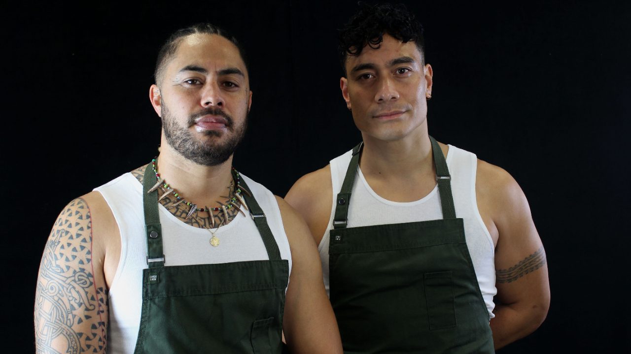 Chefs Tausani Simei-Papali'i and Wallace Mua Frost