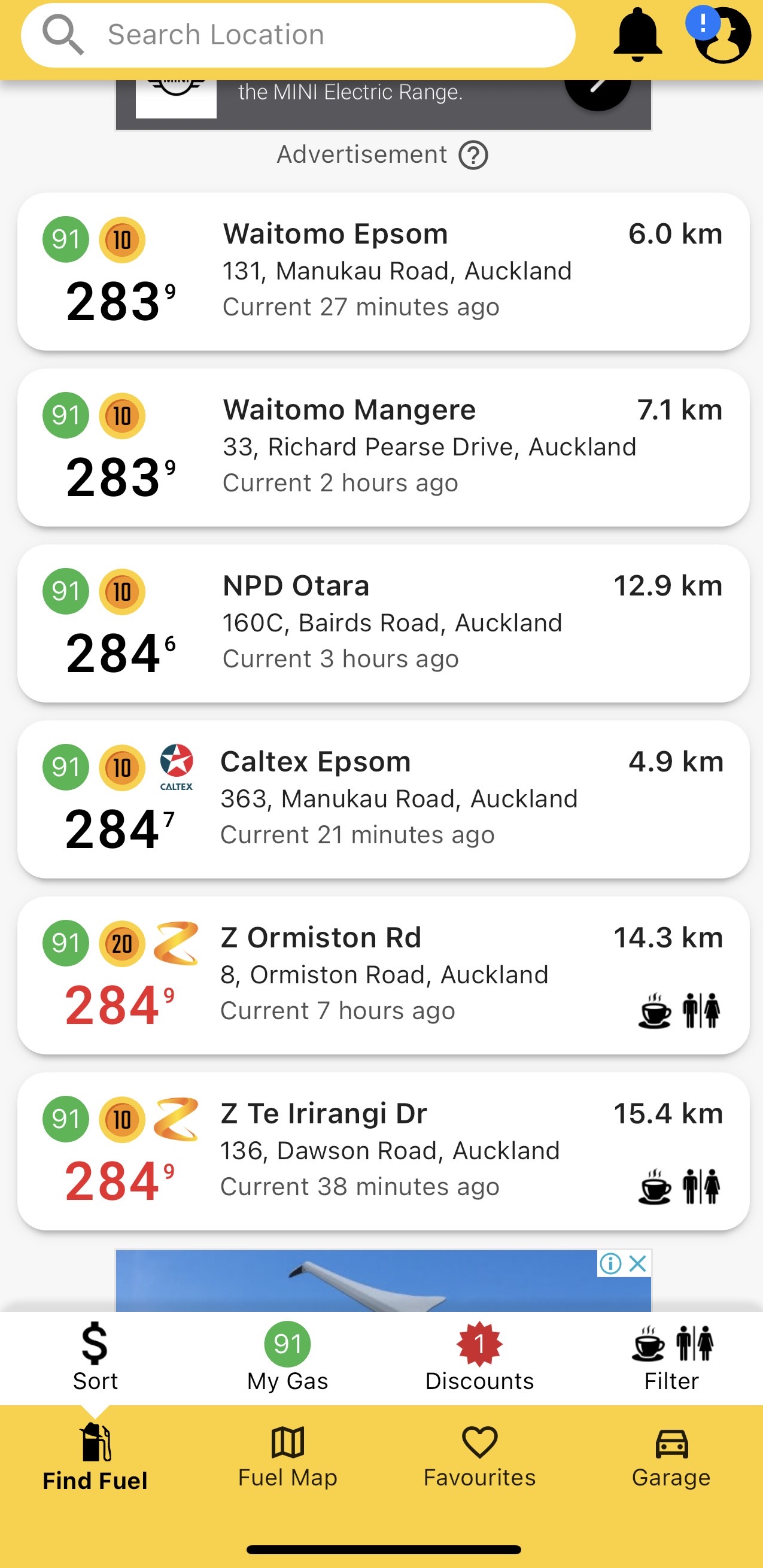 New Zealand app 'Gaspy' shows the cheapest petrol in your area