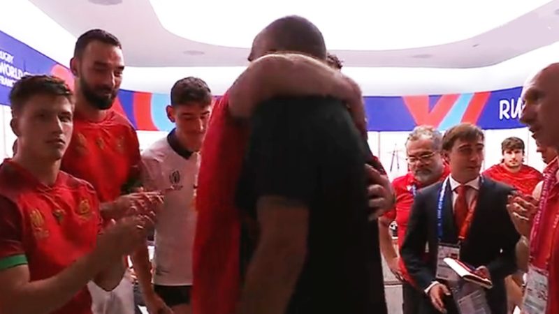 WATCH: Fijian Rugby coach goes viral for visit to Portugal locker room after World Cup loss