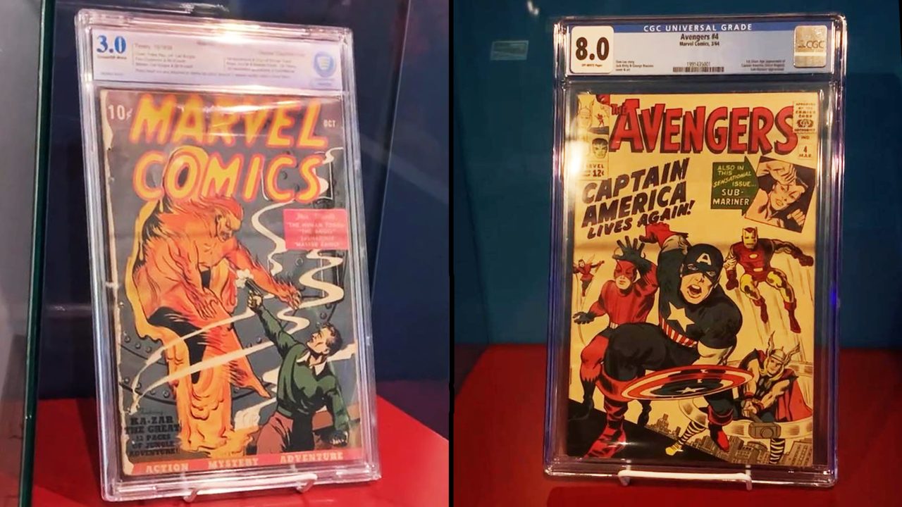 Left: 'Marvel Comics #1' (1939). Right: Avengers #4 (1964).
