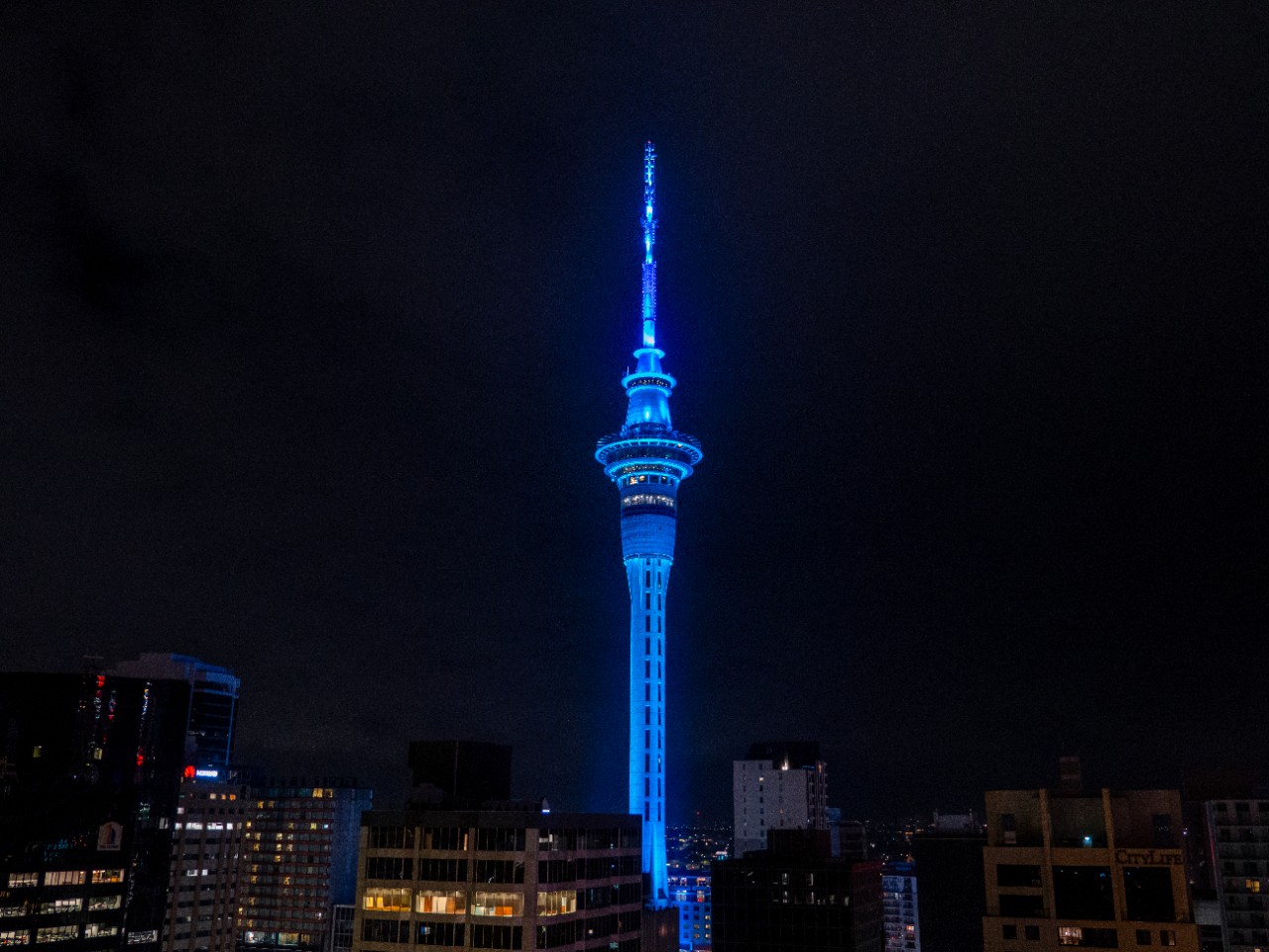 Why was the sky tower lit up blue last night? 'Aquaman' star Temuera Morrison has the answer