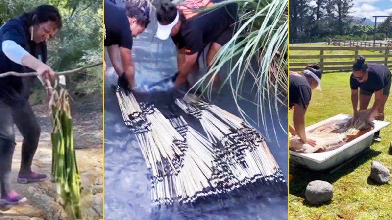 Check out the incredible mahi behind making the largest ever piupiu for an famous art show